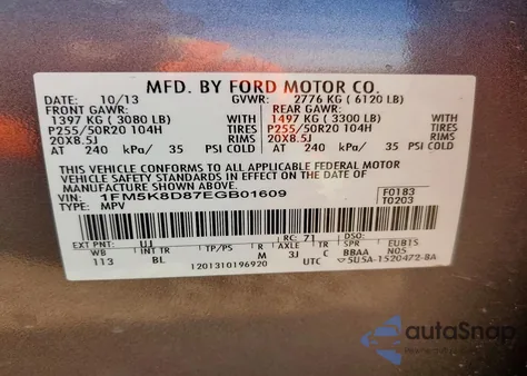 2014 Ford Explorer Xlt from USA, damaged, VIN 1FM5K8D87EGB01609